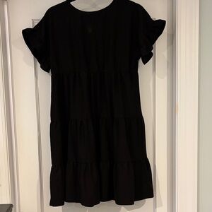 Black Ruffle Sleeve Dress